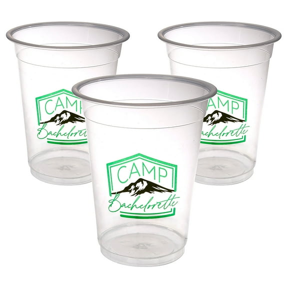 4 1/2" 16 oz. Bulk 50 Count Camp Bachelorette Disposable Plastic Cups
