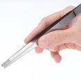thumbnail image 5 of Uxcell 2 Pcs 6.3-Inch Stainless Steel Straight Blunt Tweezers with Serrated Tip Polish, 5 of 8