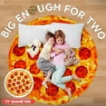 thumbnail image 5 of Zulay Kitchen Double Sided Round Pepperoni Pizza Blanket with Pizza Box Packaging, Novelty Blanket Throw - 60 Inch, 5 of 7