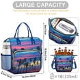 thumbnail image 3 of Summer Beach Palm Trees Insulated Lunch Bag – Waterproof Reusable Lunch Tote with Tropical Pattern, Large Capacity Cooler Bag for Work, Outdoor, Beach Use, 3 of 5