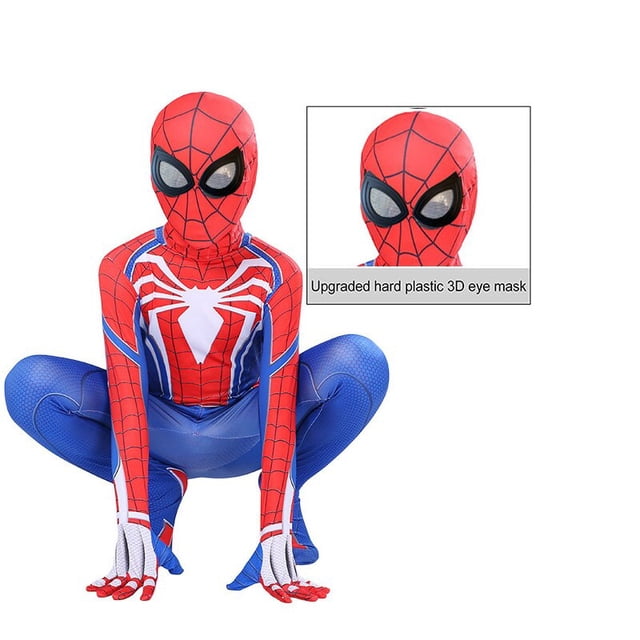 Máscara de tela de Spiderman para niños, Cosplay de Cotume, lejos de casa, color rojo/negro Fivean unisex