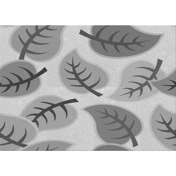 Ahgly Company Machine Washable Indoor Rectangle Transitional Platinum Gray Area Rugs, 4' x 6'