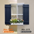 thumbnail image 6 of Board and Batten Exterior Window Shutters - Weather-Resistant Polypropylene - Easy DIY Install with 24 Pcs Shutter Fasteners - Compatible with Vinyl and Brick Surfaces - 14.5"W x 31"H - Blue, 6 of 9