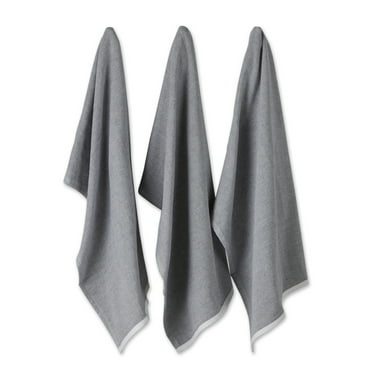 Mineral French Terry Chambray Solid Cotton Dishtowel 3 Piece 18x28