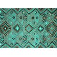 thumbnail image 1 of Ahgly Company Machine Washable Indoor Rectangle Southwestern Turquoise Blue Country Area Rugs, 2' x 3', 1 of 4