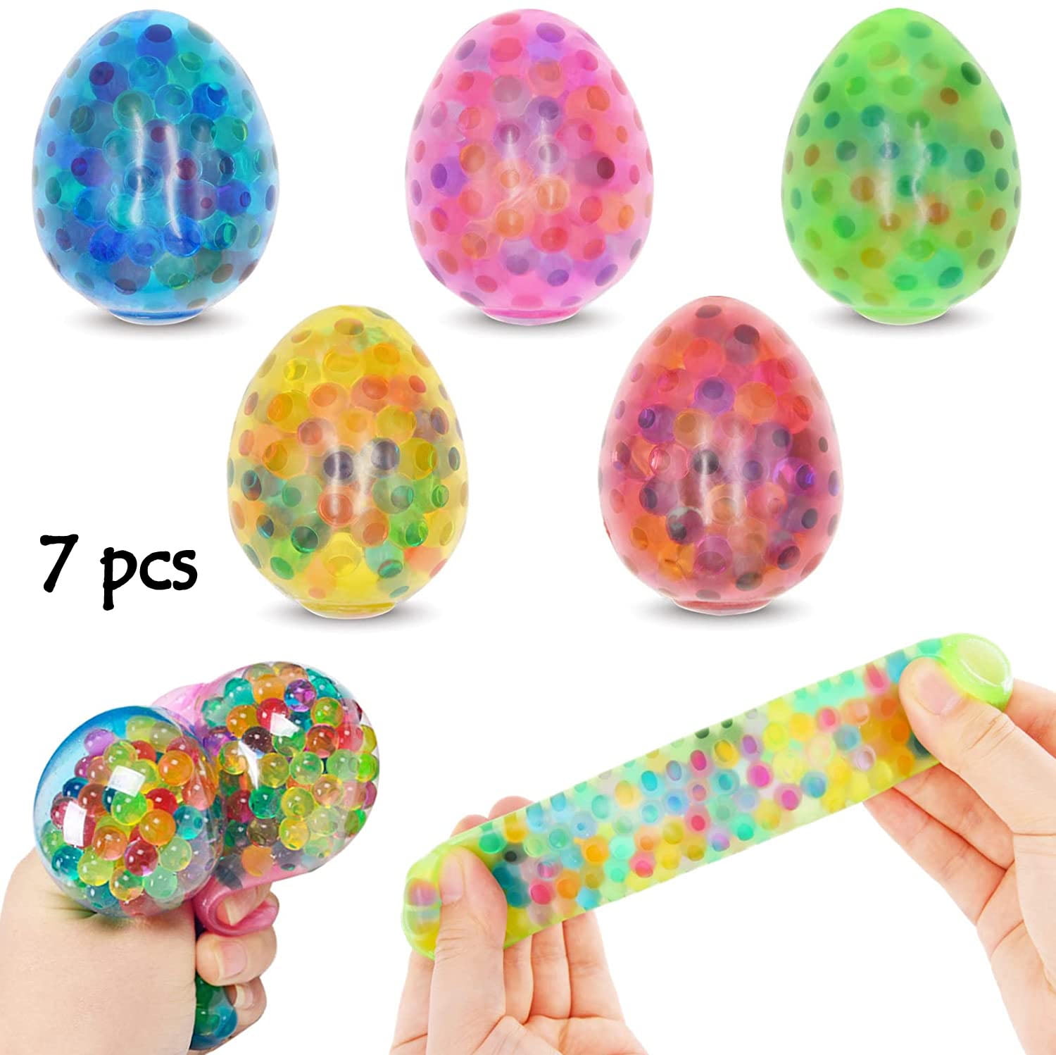 Easter Basket Fillers 7 Pack Easter Egg Stress Balls Fidget Squishy