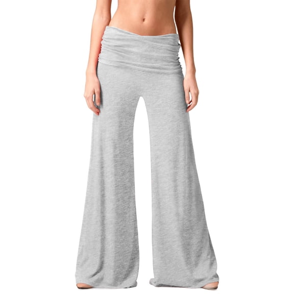 Certgust Hot Sales Under $30 Wide Leg Pants Woman Wide Leg Pants Woman Flowy Drawstring Elastic Waist Trousers with Pockets Beach Vacation for Women