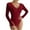 Red, variant on WMTBSRSW Women's Long Sleeve Bodysuit Floral Lace V Neck Bodysuit Top Backless Going Out Leotard Tops