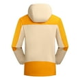 thumbnail image 5 of Windbreaker Jackets for Men Unisex Hooded Long Sleeve Patchwork Zipper Hardshell Fleece Hiking Wear Outerwear Coat Windbreaker Men Yellow 4XL, 5 of 5