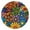 Pioneer Flower Floral-3, variant on Pioneer Flower Floral Print Pattern Round Fitted Tablecloth with Elastic Edge,Dining Table Cover Waterproof,Outdoor Round Tablecloth for Camping,Dining,Indoor and Outdoor