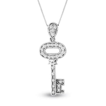 Luis Creations 14K Gold 0.35 Ct. Diamond Key Pendant