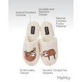 thumbnail image 3 of MeMoi Women's Lazy Daze Sloth Hard Bottom Slippers - Womens - Female (M 7-8, Ivory), 3 of 7