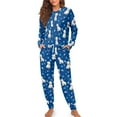 thumbnail image 4 of Tutoliy Dog Bone Printed Pajama Set for Women Soft Loungewear Long Sleeve Sleepwear Crewneck Pjs 2 Piece Lounge Set, 2XL, 4 of 7