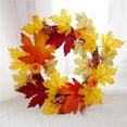 thumbnail image 5 of kjfeif Halloween Wreath,Festival Garland Fall Pumpkin Wreath Pillar Candle Wreath Decor for Table Autumn Maple Wreath Halloween Wreath Flower Centerpiece for Table Plastic Resin, 5 of 9