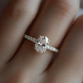 thumbnail image 4 of Cora Jewellery 1.35CT Oval Moissanite Solitaire Engagement Ring For Women, 18K White Gold, 4 of 5