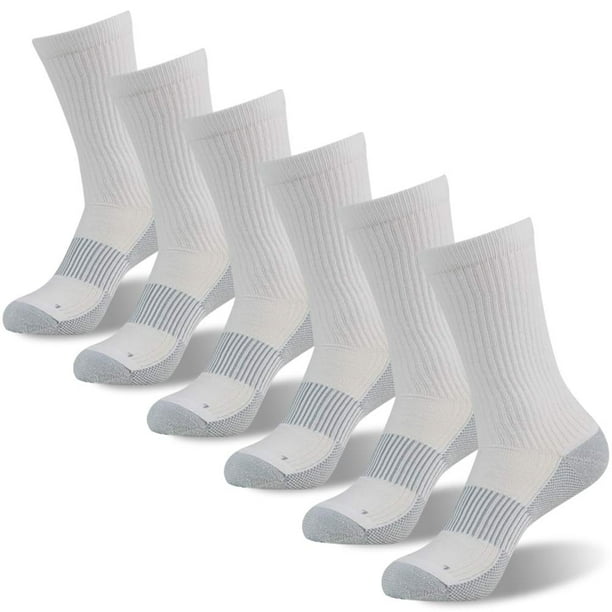 Calcetines FOOTPLUS de cobre con soporte de arco para senderismo y correr, 6 pares
