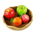 thumbnail image 5 of Handmade Round Fruit Candy Snack Wicker Basket Willow Wicker Basket Weaving Storage Holder Picnic Tray 3 Size 23*8cm 26*9cm 30*9cm, 5 of 9