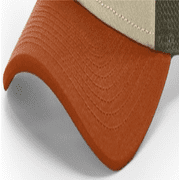 Richardson 115 Males Trucker Hat Cap for Adult, Cream/Loden/Dark Orange