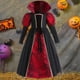 thumbnail image 2 of Disfraz de Halloween para niñas, gótico, demonio, reina malvada, vampiro, fiesta de carnaval, ropa de cosplay, vestido largo con tutú de bruja de lujo, 2 of 5