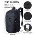 thumbnail image 2 of Mochila KEOFID casual para hombre y mujer, senderismo y viajes, color negro, 2 of 8