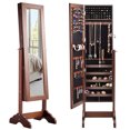 thumbnail image 1 of Costway Mirrored Jewelry Cabinet Armoire Organizer Storage Box w/ Stand Christmas Gift, 1 of 10