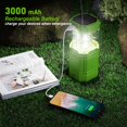 thumbnail image 4 of Linterna de Camping Mesqool Eléctrica LED Solar con Manivela y Batería de 3000mAh, 4 of 7
