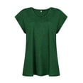 thumbnail image 5 of Qwertyu Tank Top for Women Solid Color V Neck Sleeveless Causal Sexy Shirts Hawaiian Beach Holiday Sports Workout Running Tees Summer Basic Tops Dark Green M, 5 of 6