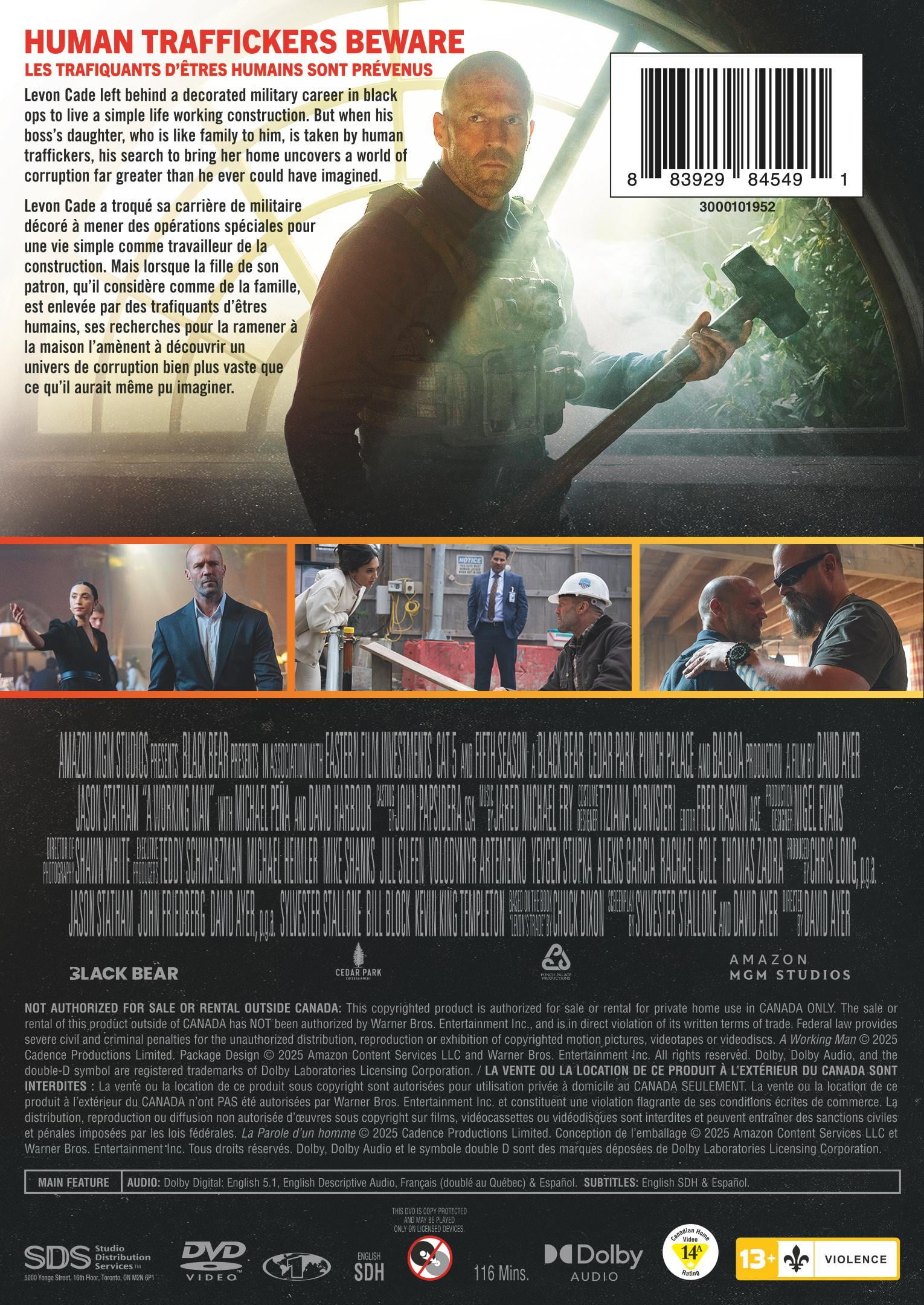 A Working Man (2025) (DVD), Action & Adventure, Amazon MGM Studios