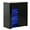 Black, variant on Basicwise Sideboard Buffet with 5 Storage Shelves - White, LED Light with USB Plug In, High Gloss Doors, 29.5"W x 13.75"D x 32.75"H - Modern, for Dining Room, Office, Organizer Cabinet