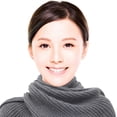 thumbnail image 3 of Fashion Korean Style Autumn Winter Unisex Knitted Scarf Cape Shawl with Sleeves (Dark Grey), 3 of 3
