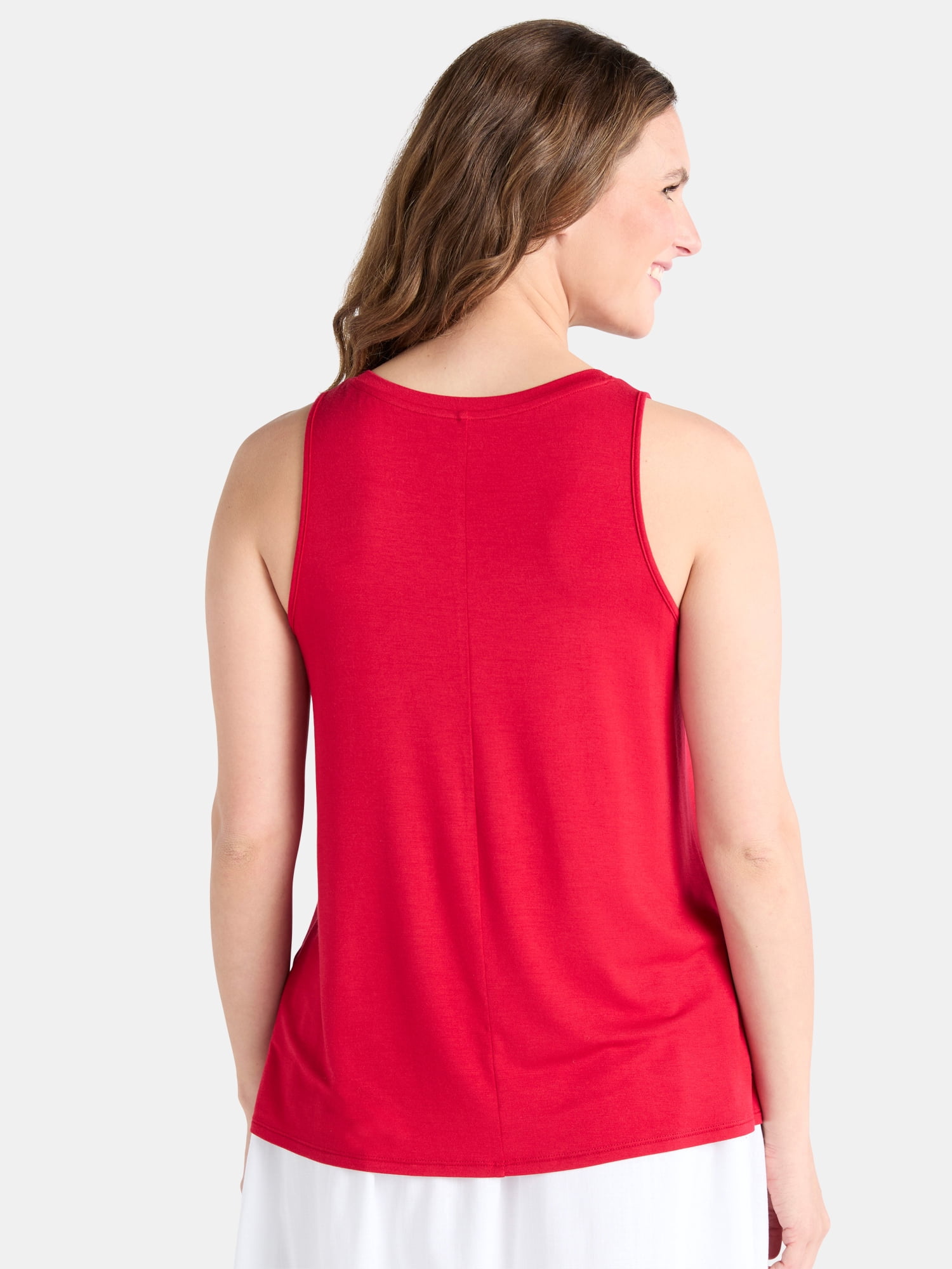 Time and Tru Women's High Low Tank Top, Sizes XS-XXXL
