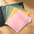 thumbnail image 4 of 3-Hole Colorful Page Dividers | Oimcto Letter Size 8-Tab PP Dividers, Plastic Index Divider Sheets for 3-Ring Binder, File Paper Classification for School - Black, 4 of 8