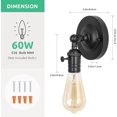 thumbnail image 4 of Set of 4 Black Wall Fixture Lights Lamp Wall Mounted Sconces Rustic Vanity Light, 4 of 7