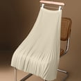 thumbnail image 2 of JTieacloth Elegant Satin Pleated Midi Skirt For High Waist Flowy A Line Dressy Casual Skirt With Side Slits,Women's Skirts(Beige), 2 of 4