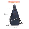 thumbnail image 2 of Bolso de pecho para hombre, tendencia informal a la moda, bolso mensajero ligero de gran capacidad, bolso de ciclismo de tela Oxford para hombre, azul, 2 of 5