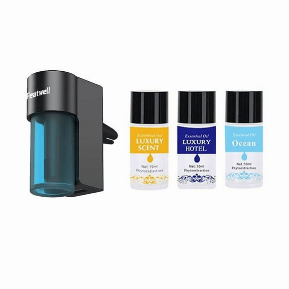 Car Air Fresheners With Three Adjustable Vent Clips, USB Rechargeable Aromatherapy Diffuser, Humidifier Essential Oil Diffuser For Vehicle