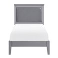 thumbnail image 3 of Lexicon Seabright Traditional Wood and Faux Leather Twin Bed in Gray, 3 of 6