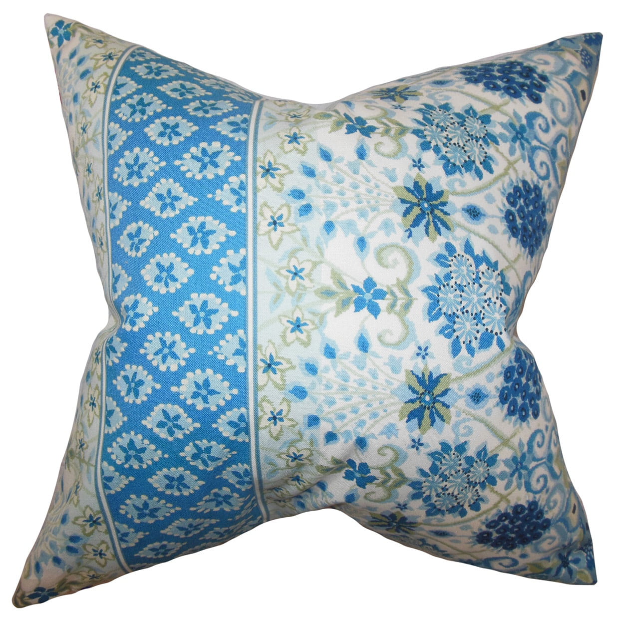 The Pillow Collection Kairi Floral Bedding Sham Lapis King/20 x 36