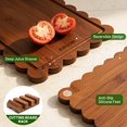 thumbnail image 3 of Kikcoin 4-Piece Bamboo Cutting Board Set with Storage Stand, Deep-Carbonized Wooden Cutting Boards for Kitchen, Reversible Chopping Serving Tray, 3 of 9