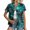 Multicolor, variant on Staron Women Button Down Short Sleeve Shirt Hawaiian Print Tops Casual Loose Blouse Vacation Beach Summer Top, L