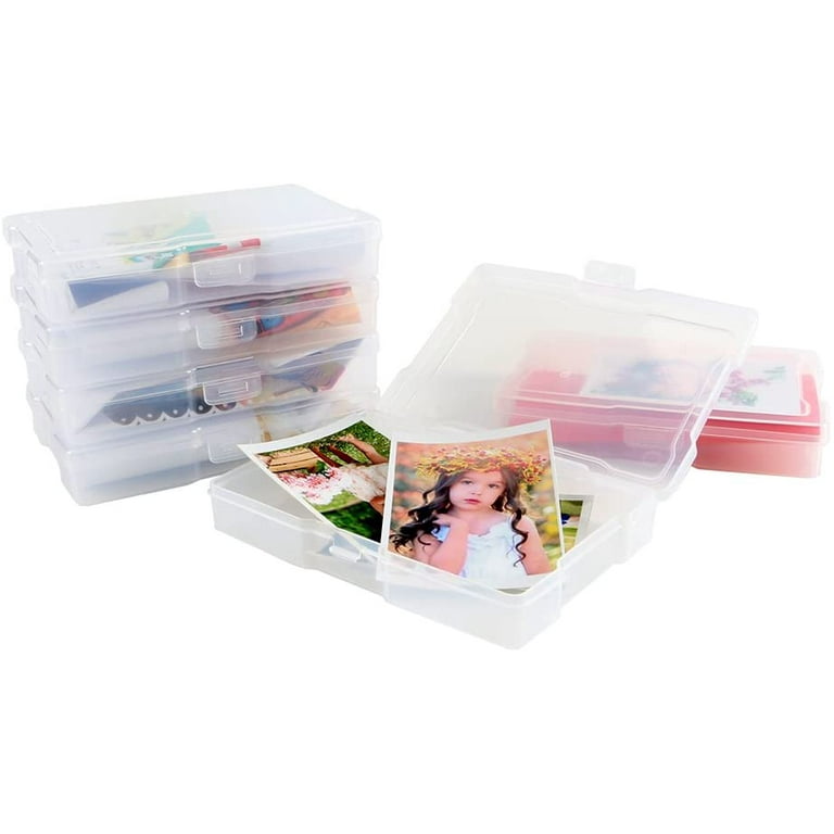 Transparent 4 X 6 Photo Storage Boxes - 16 Inner Photo Organizer Cases  Photo Keeper Picture Storage Containers Box For Photos