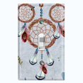 thumbnail image 1 of Metal Light Switch Plate Cover Beaded Feather Dreamcatcher DRM002, 1 of 15