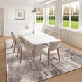 thumbnail image 2 of Modern Abstract Area Rug – Washable, Ultra-Thin Carpet with Non-Slip Backing, Mark Resistant, Non-Shedding, Easy Clean, Collapsible – Brown, 8x10ft (244x305cm), USA Stock, 2 of 7
