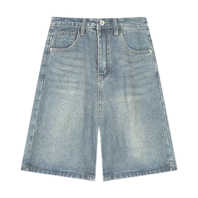 Pantalones cortos de mezclilla de mujeres Lady Lady Trendy Casual Mid Wisting para vacaciones en la fiesta de vacaciones de vacaciones Azul claro