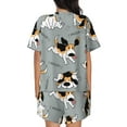 thumbnail image 6 of Rateoe Funny Beagle Active Dog Pattern Women's Short-Sleeved Pajama Set - 2 Piece Soft and Lightweight Sleepwear Set-3X-Large, 6 of 7