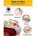 thumbnail image 3 of Easter Round Fitted Tablecloth with Elastic Floral Bunny Tablecloths Spring Pink Buffalo Plaid Table Cover for Kitchen Dinner Holiday Party Picnic Indoor Outdoor Fits Tables up to 45"- 52" Diameter, 3 of 6