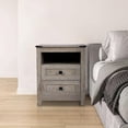 thumbnail image 2 of Nightstand with 2 Drawers, Wooden Night Stands, Grey Bedside Table Side Table for Bedroom Storage Cabinet End Table for Bedroom, 2 of 4