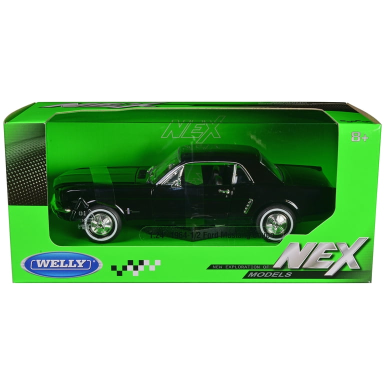 1964 1/2 Ford Mustang Coupe Hard Top Black 1/24 Diecast Model Car  display picture 1