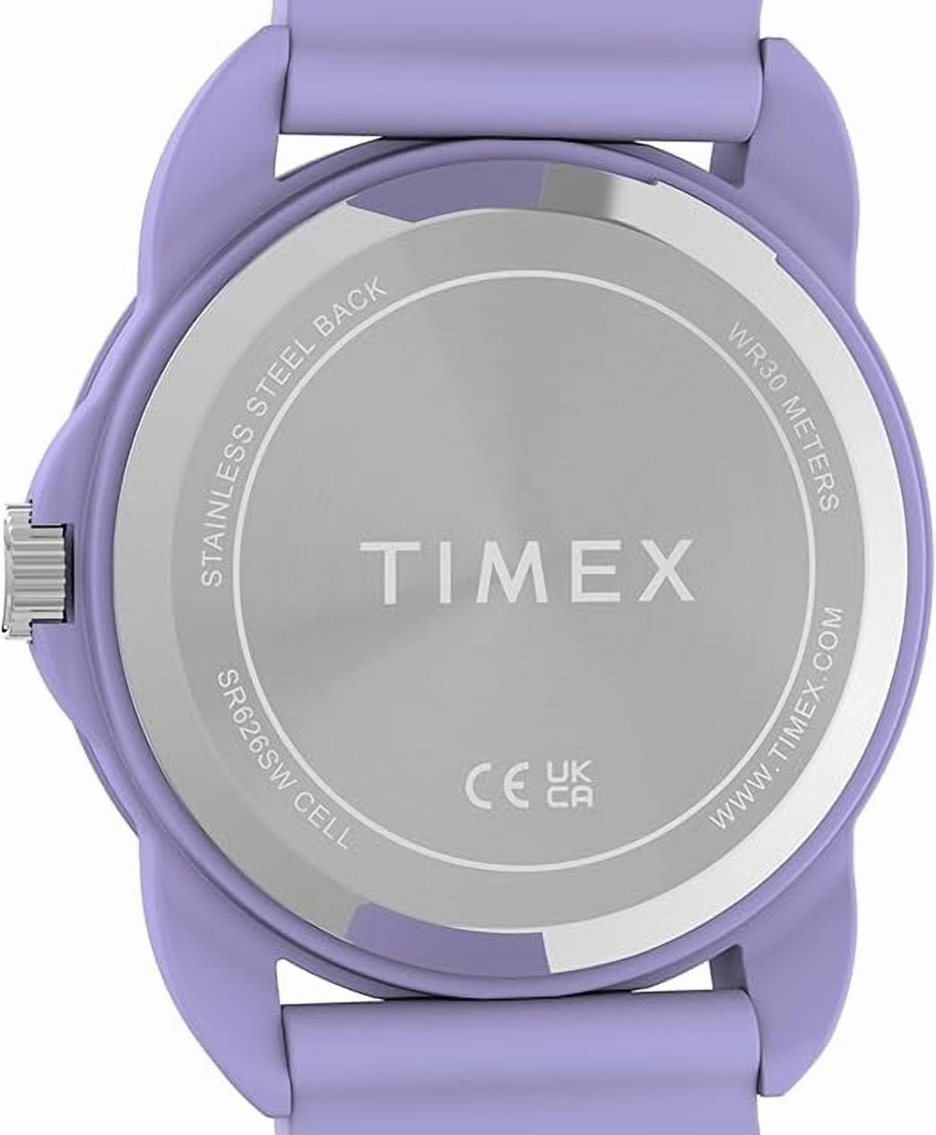 Timex Youth Kids Time Teacher 30mm Watch - Purple Strap White Dial Purple Case