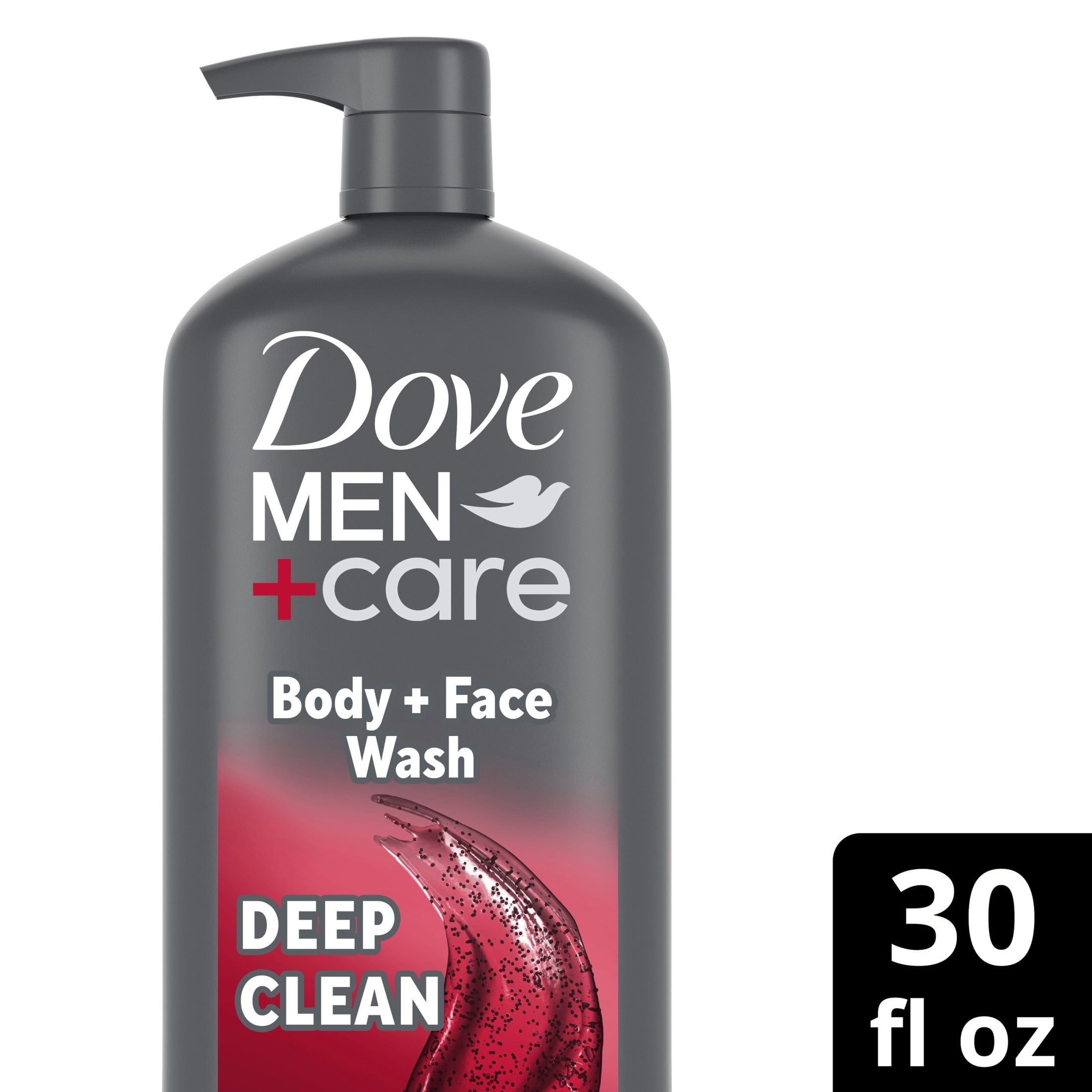 (4 pack) Dove Men+Care Body And Face Wash For Men, Exfoliating Deep Clean With 24-Hour Nourishing Micromoisture Technology Body Wash, ,30 fl oz